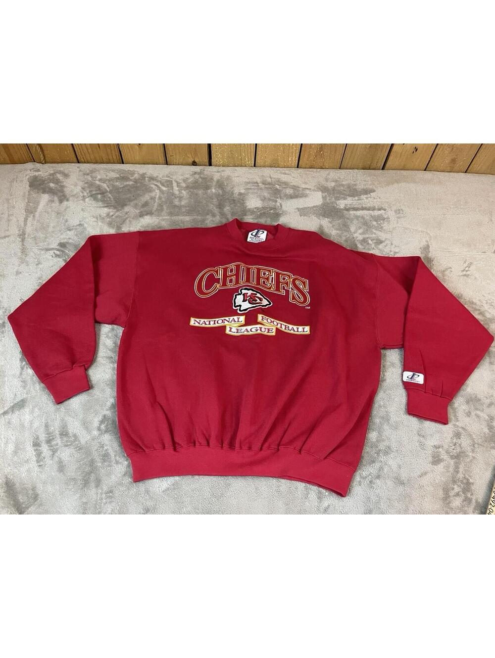Vintage 90s Kansas City Chiefs Logo Athletic Sweatshirt Size XL Pullover NFL